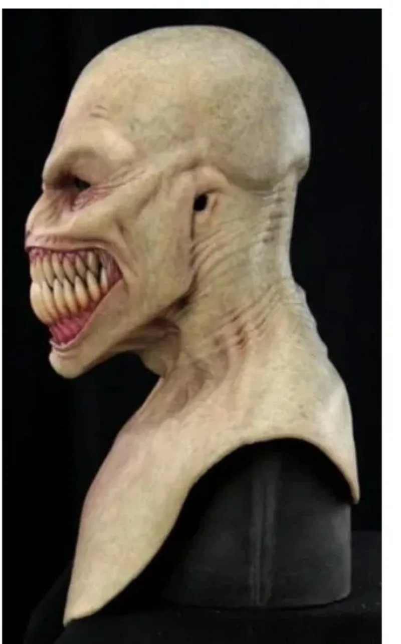 Horror Sharp Teeth Masks Halloween Monster Masque Scary Costume Props Big Mouth Teeth Chompers Cosplay Creepy Monster Latex Mask