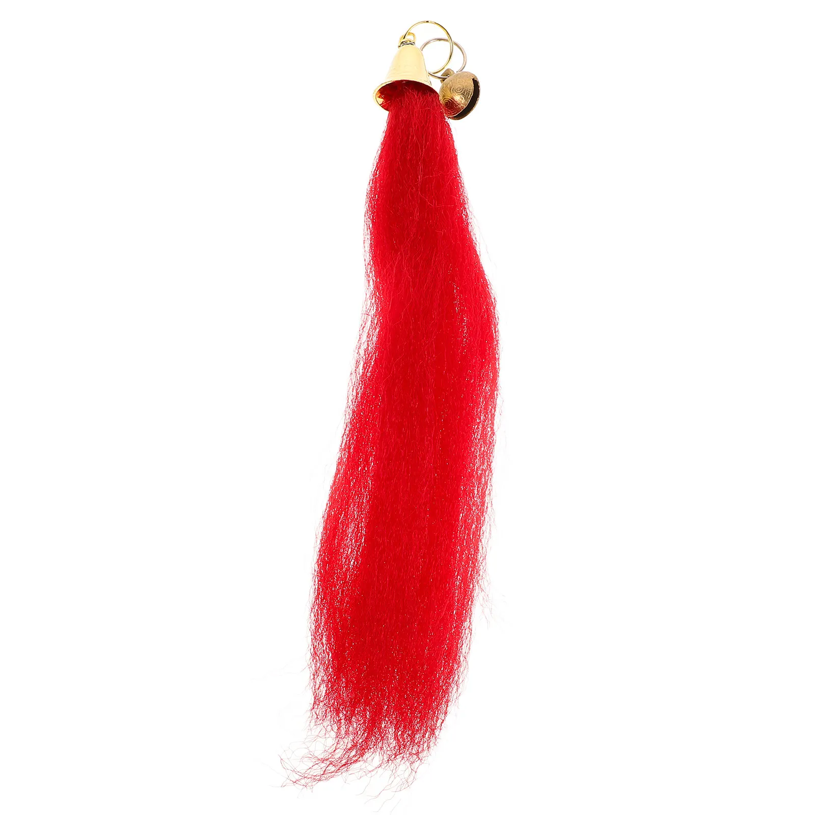 Martial Art Tassel Ornament with Fiber Tassel and Jingle Bell for Tai Chinese Drama Fencing Performance