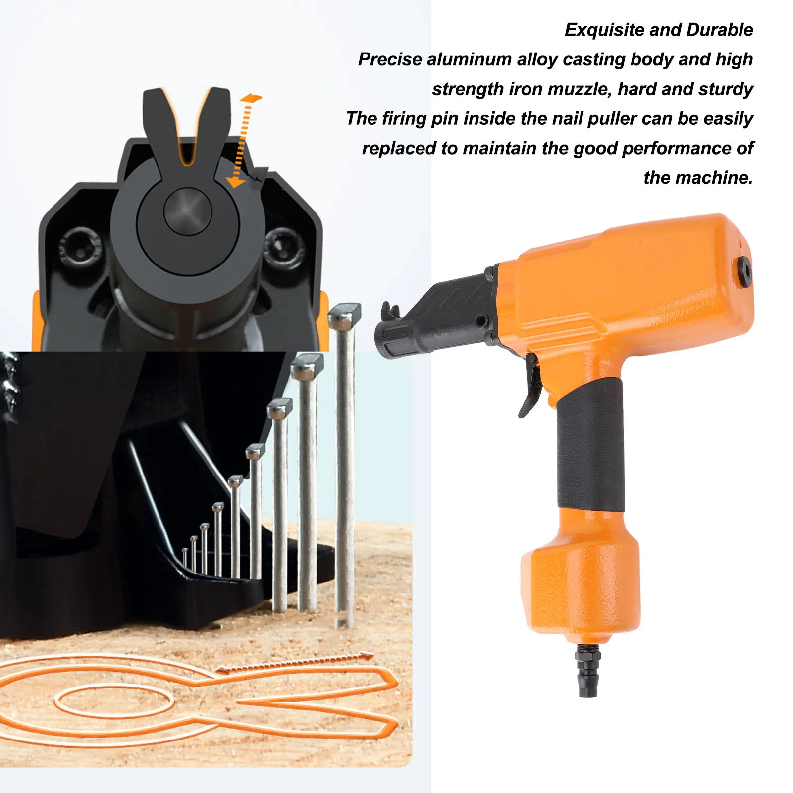 Air Nail Puller Nail Remover 0.6‑0.8Mpa Ergonomic Multifunction Pneumatic Denailer Tool for Recycled Wood Fence Pallet