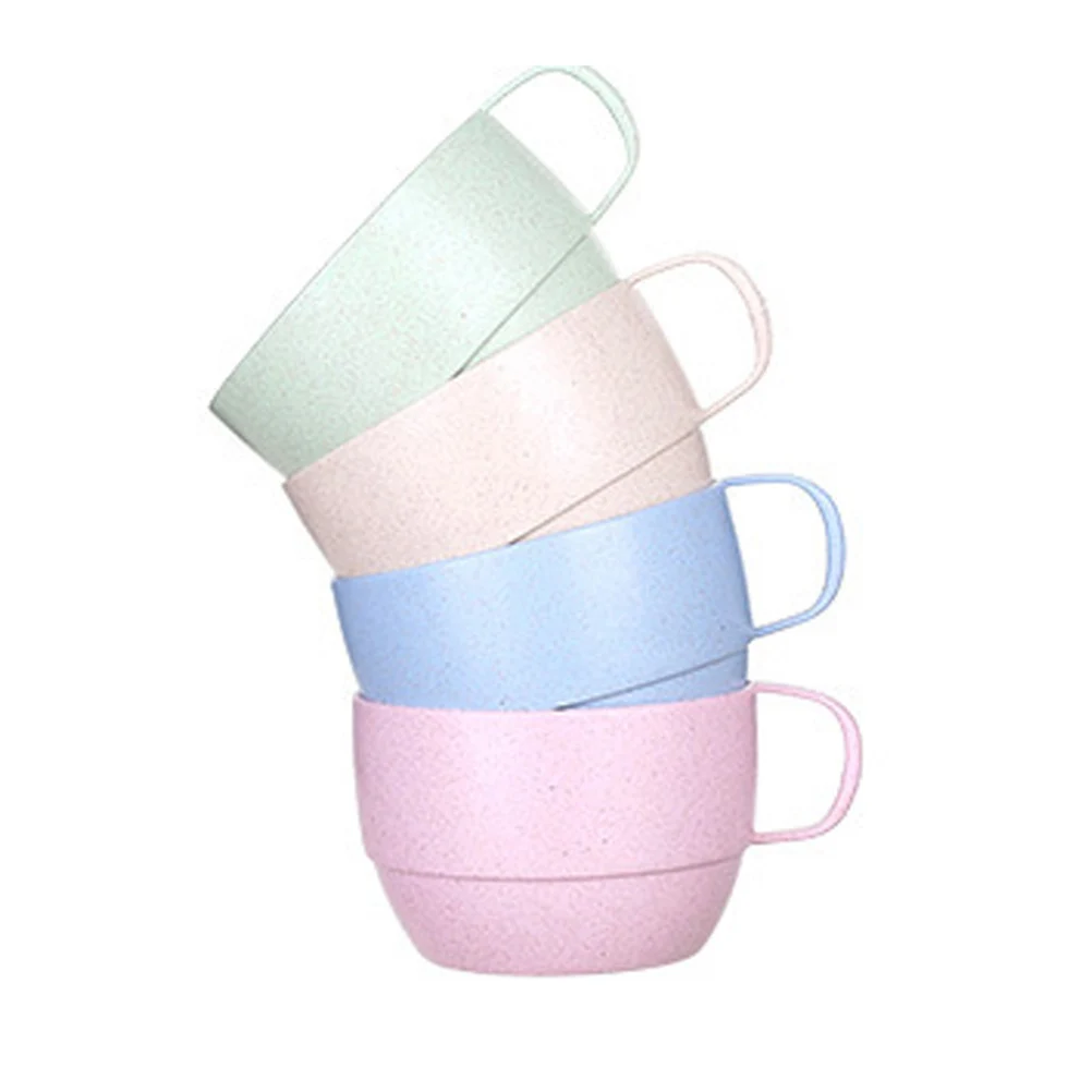 

Creative Wheat Straw Eco-Friendly Simple Mug for Coffee Tea Milk with Handle Lightweight Reusable Environmentally Safe