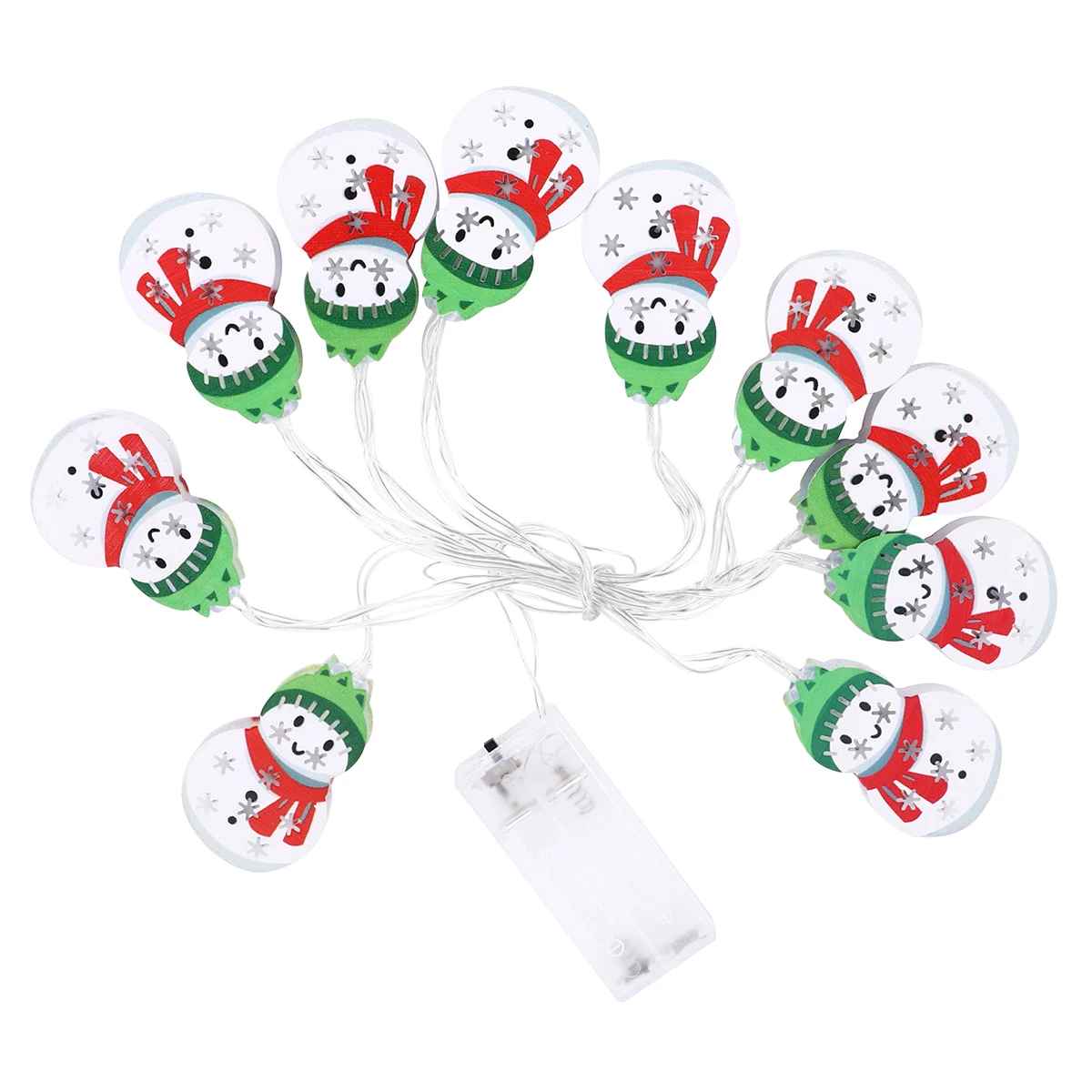 

Christmas Green Hat Snowman Light String Decor Ornament Premium Metal LED Energy Saving Party Decoration Christmas DIY