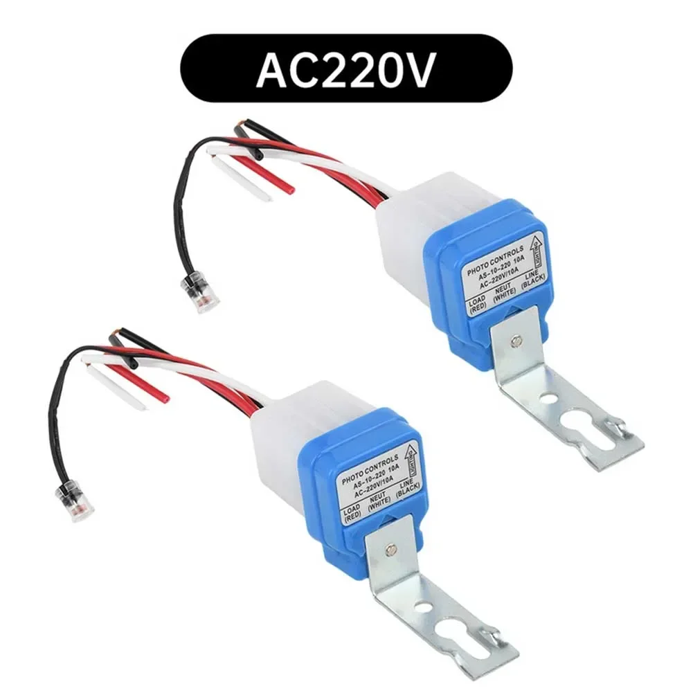 

2 Pcs Light Control Switch With Light Sensor AC220V 10A 2200W 50-60HZ Automatically Turn On Light Night Twilight Switch Sensor
