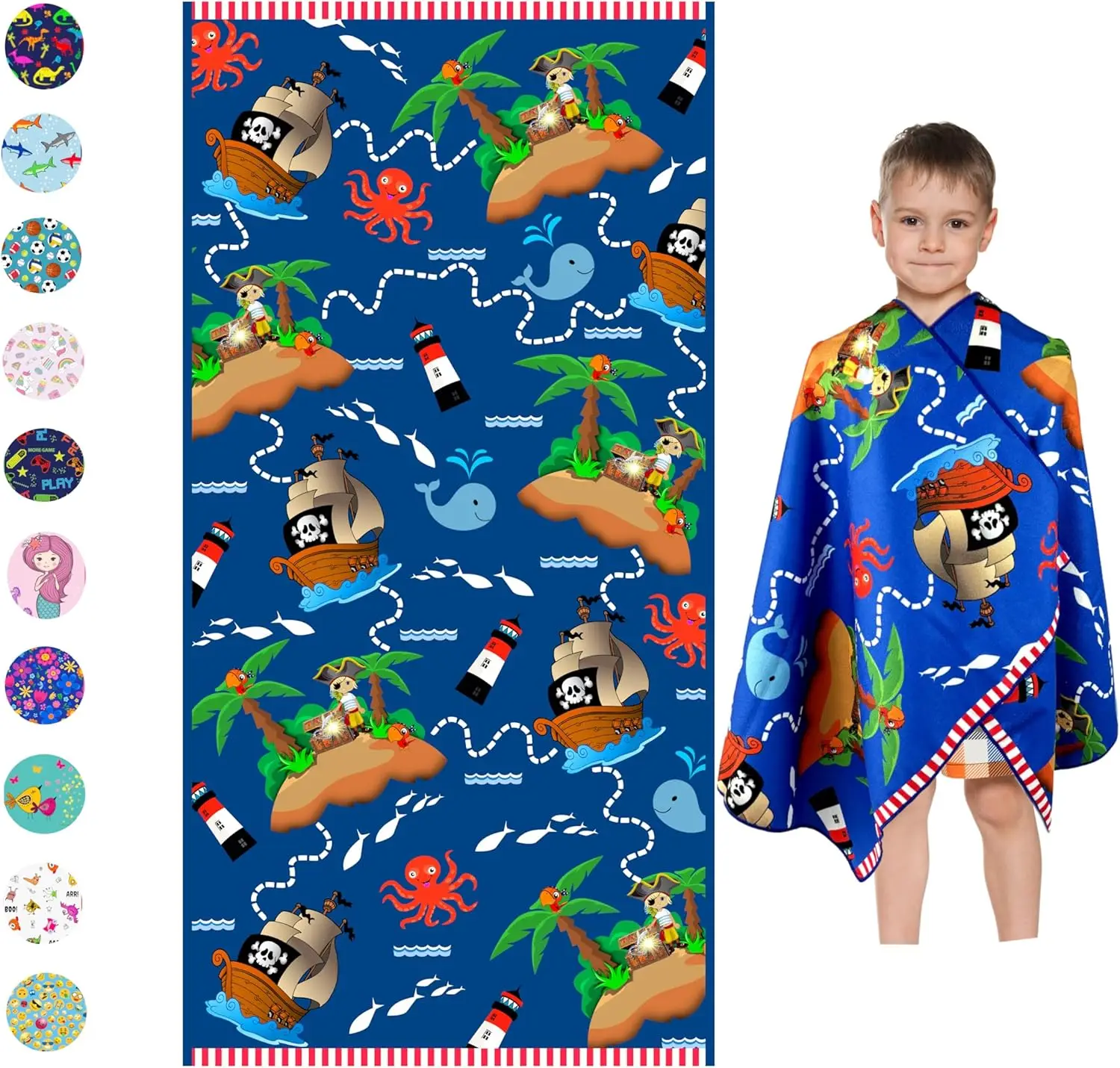Gymnastics Microfiber Beach Towel for Kids, Cute Gymnast Art Quick-Dry Sand-Free Bath Towel for Toddler Girls Boys, Pool Travel