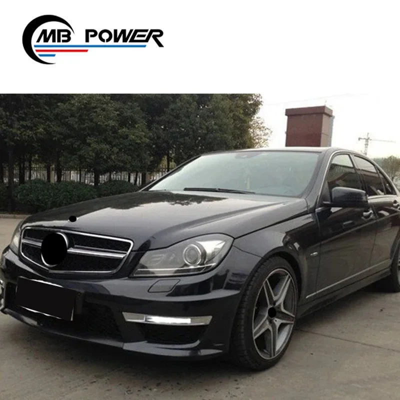 C-class W204 C63 4D نمط طقم الجسم ل C200 C260 C180 إلى W204 C63 المصد الأمامي المصد الخلفي مصبغة مادة pp 11y-13y #6
