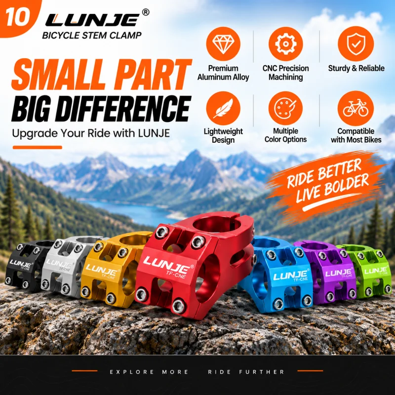 Mountain Bike Stem, Mountain Bike Modification Stem, Made of Aluminum Alloy, Anodized Surface, Matte Texture, Scratch-Resistant and Wear-Resistant, Lightweight Design, Hollow Downhill Short Stem, Sensitive and Responsive Handling, Bicycle Accessories.