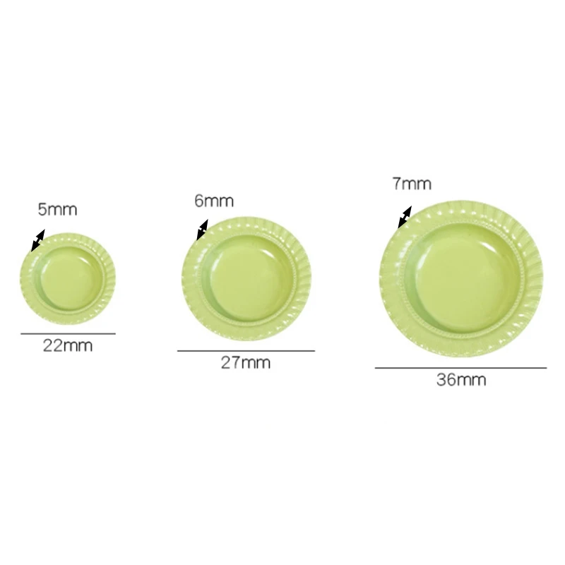 3Pcs Simulation Küche Gericht Modell Puppenhaus Miniatur Lebensmittel Platte Westlichen Küche Platte Spielzeug Für Mini Dekoration DIY Zubehör