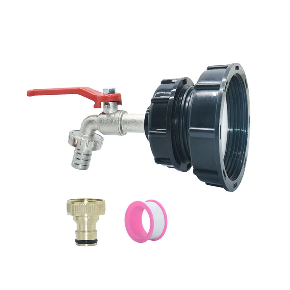 

80mm S60 IBC Tank Adapter Outlet Tap 16mm Nipple 15mm Hose Connector Adapter Fitting Water Tank Metal & Plastic Hose Connector