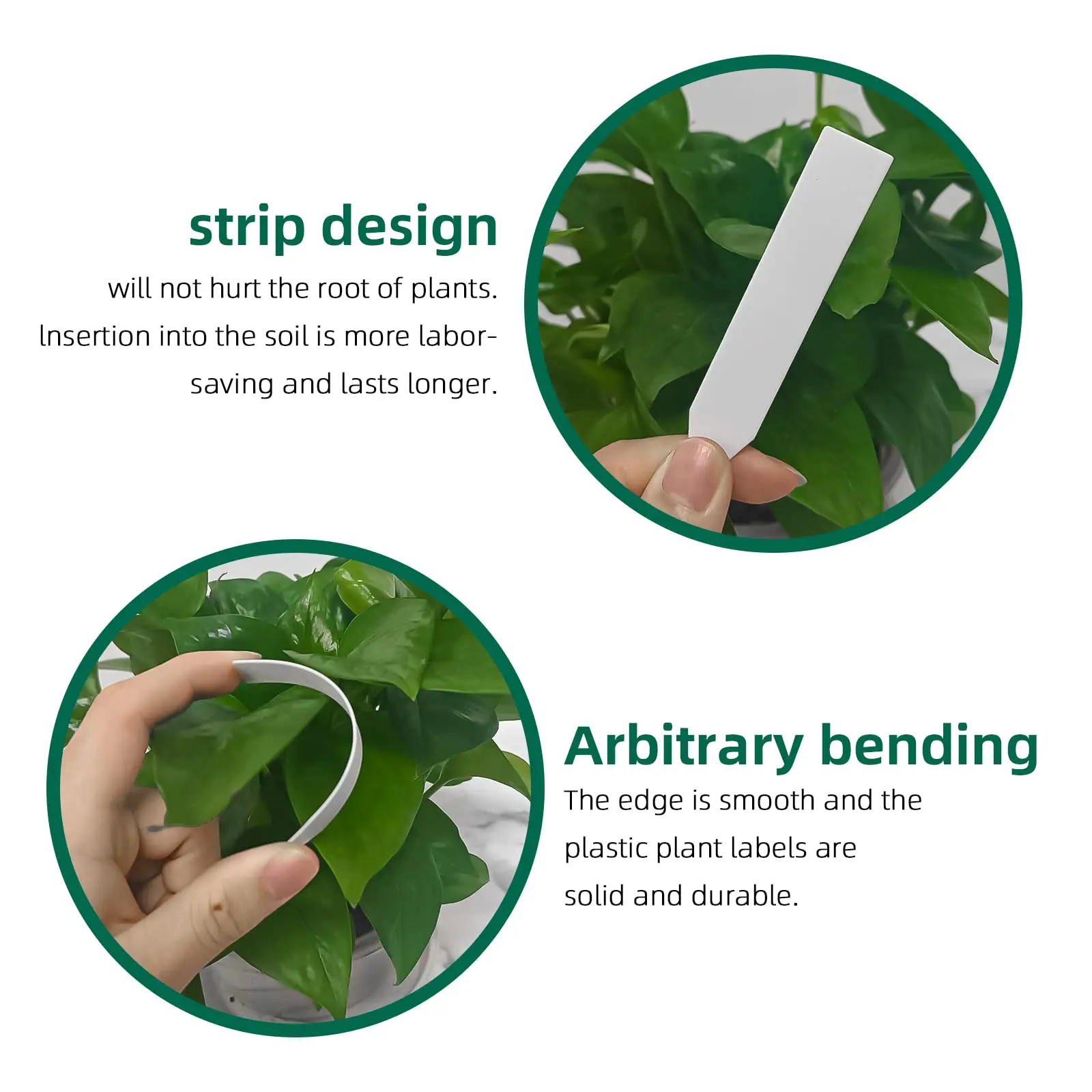 100pcs Garden Plant L abels Plant Accessories Flower Pots Plastic Plant Tags Nursery Markers L abel Tray Mark DIY Tool