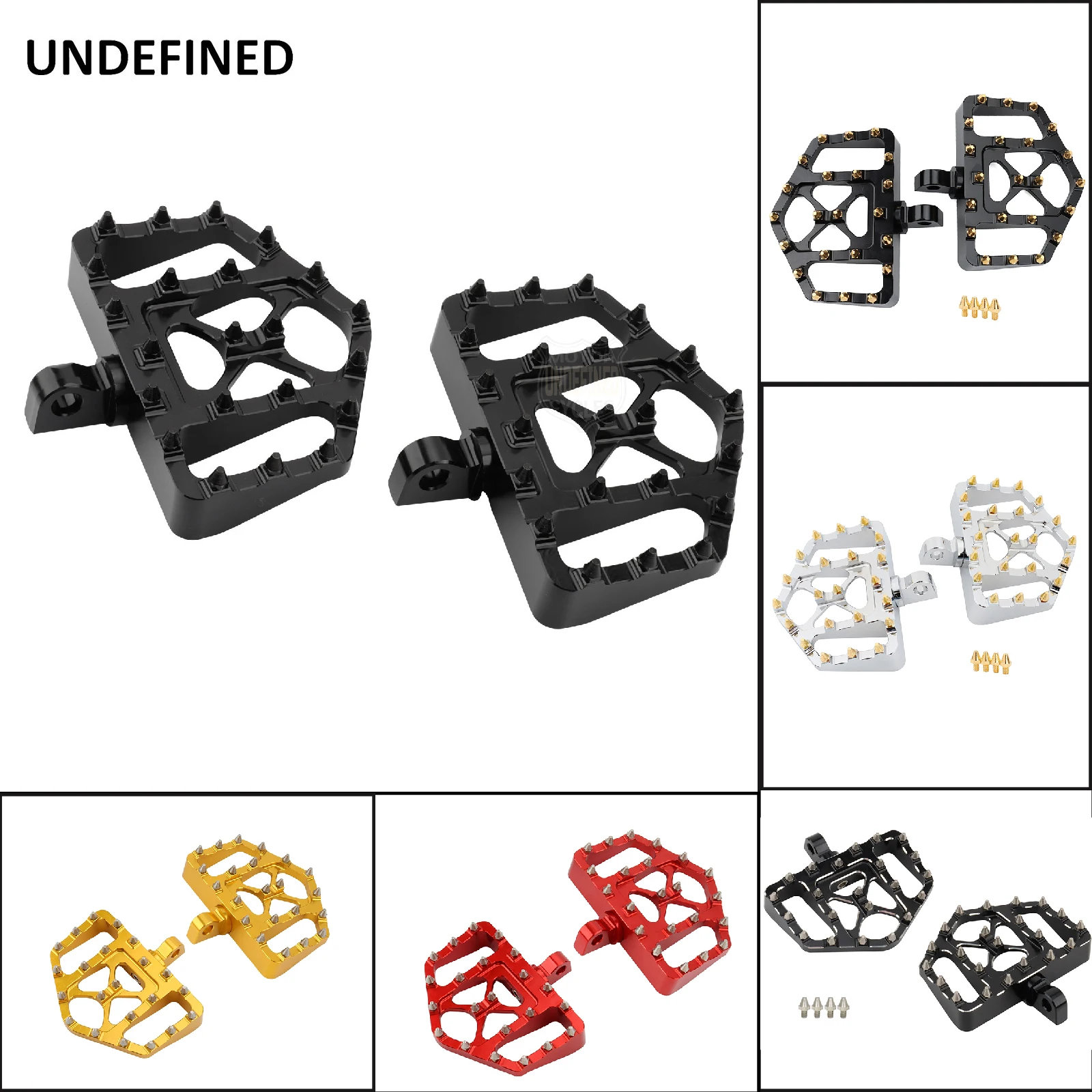 

For Harley Sportster XL 1200 883 Dyna FXDF Softail Motorcycle MX Offroad Foot Pegs Bobber Wide Fat Floorboards Footrests Pedals