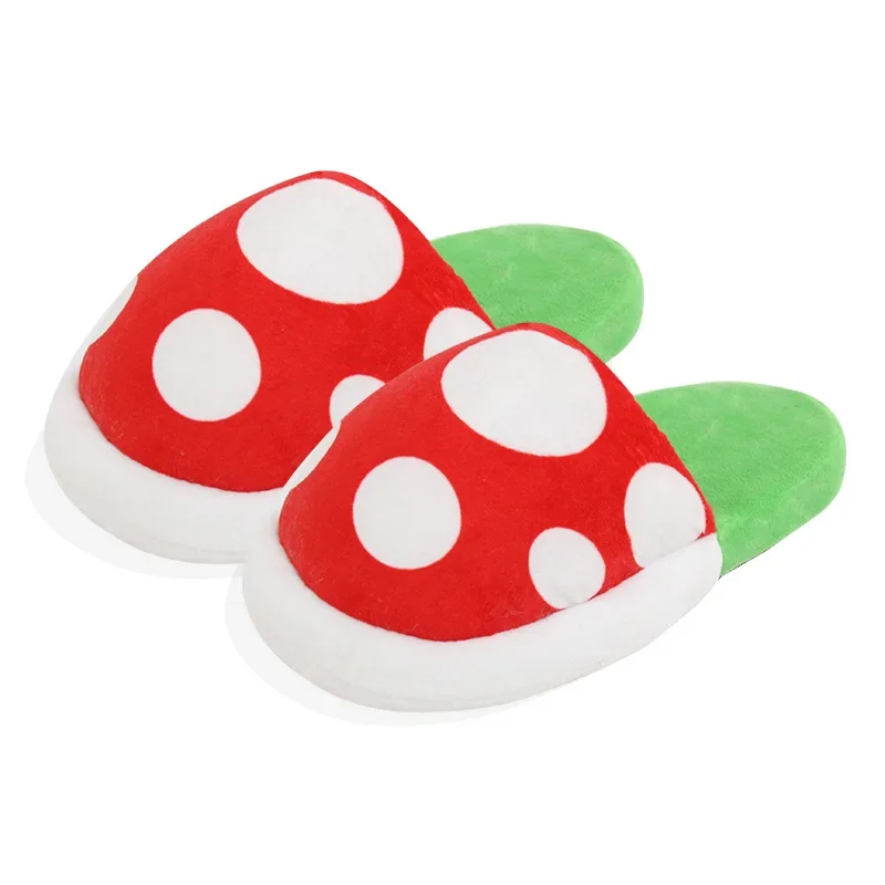 Super Mario Bros Anime Plush Slippers Funny Cute Women Home Warm Shoes Indoor Half Slippers Soft Non-Slip Leisure Shoes Gifts