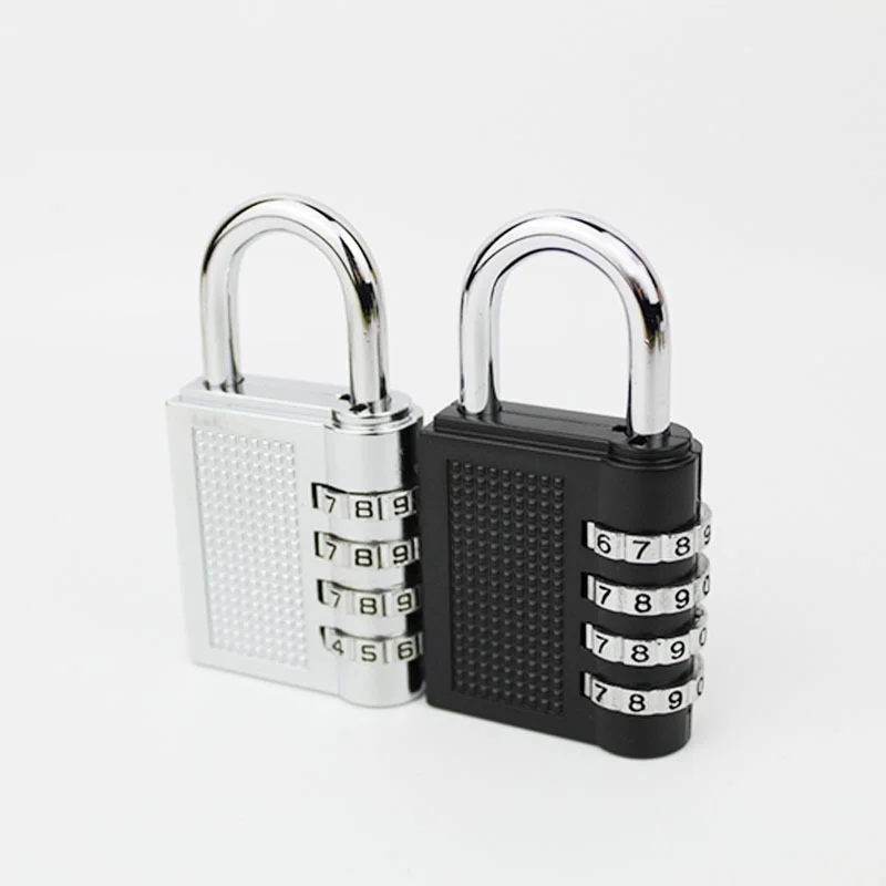 79*43*16mm Heavy Duty 4 Dial Digit Combination Lock Weatherproof Security Padlock Outdoor Gym Safely Code Lock Black