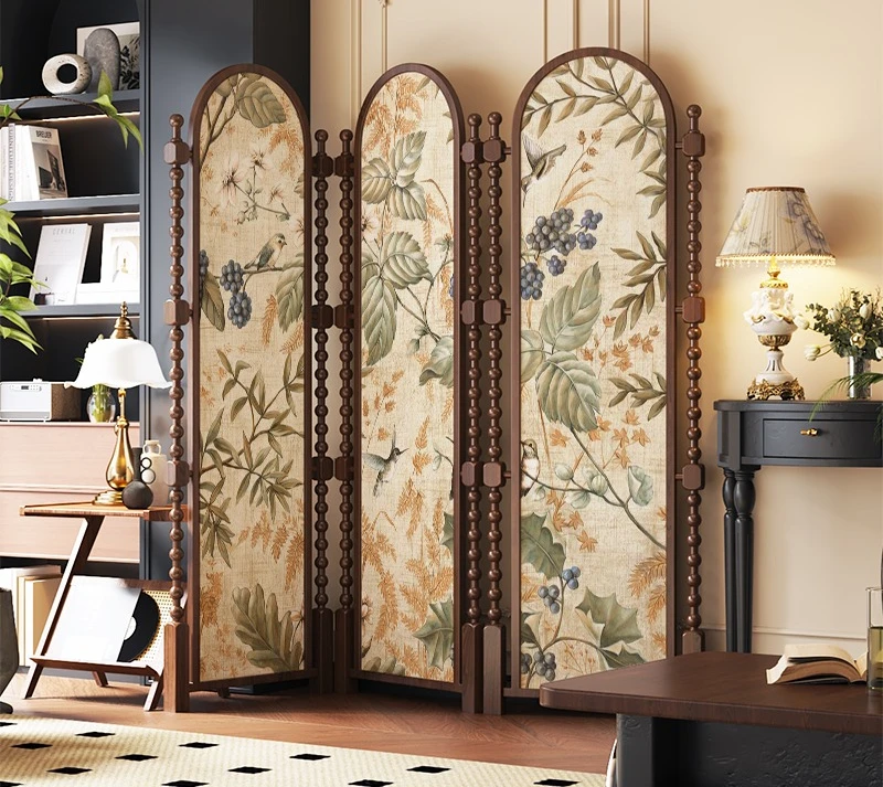 

Американский Morandi, средневековая перегородка из цельного дерева, ретро-гостиная, диван, магазин одежды, спальня, столовая, мобильный телефон