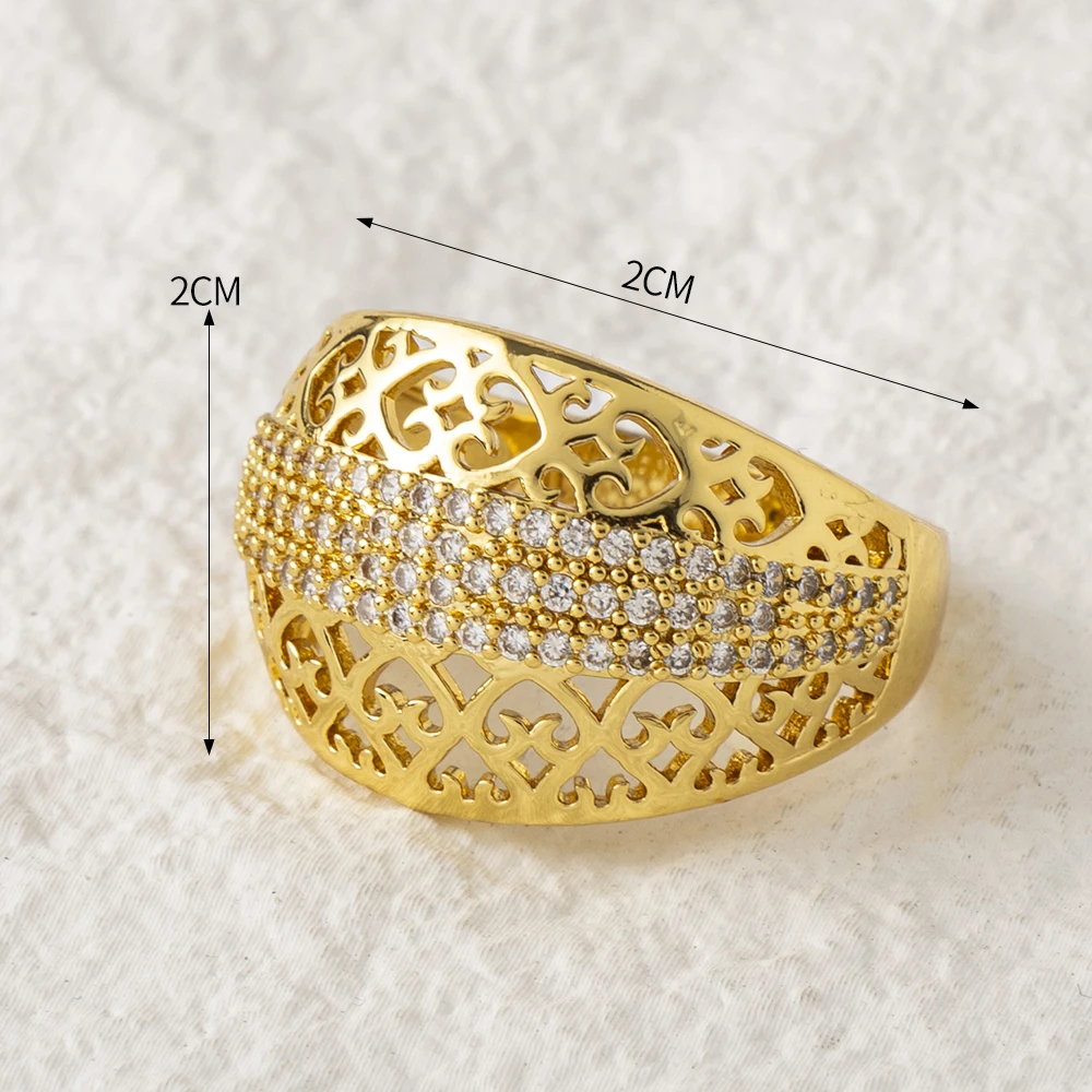 LUIZADA Vintage Türkische Fingerringe Frauen Runde Kristall Caesar Ring Gold Farbe Ethnische Hochzeit Schmuck Ring – Detail 24