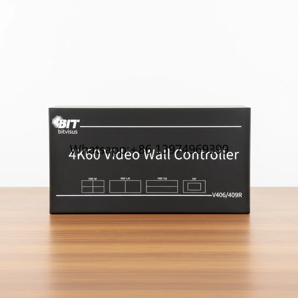 Bitvisus BIT-VWC-406R Ultra HD Splicer,4K60Hz Input, Arbitrary Splicing Modes,1x1 1x2 1x3 1x4 1x5 1x6 Video Wall Controller