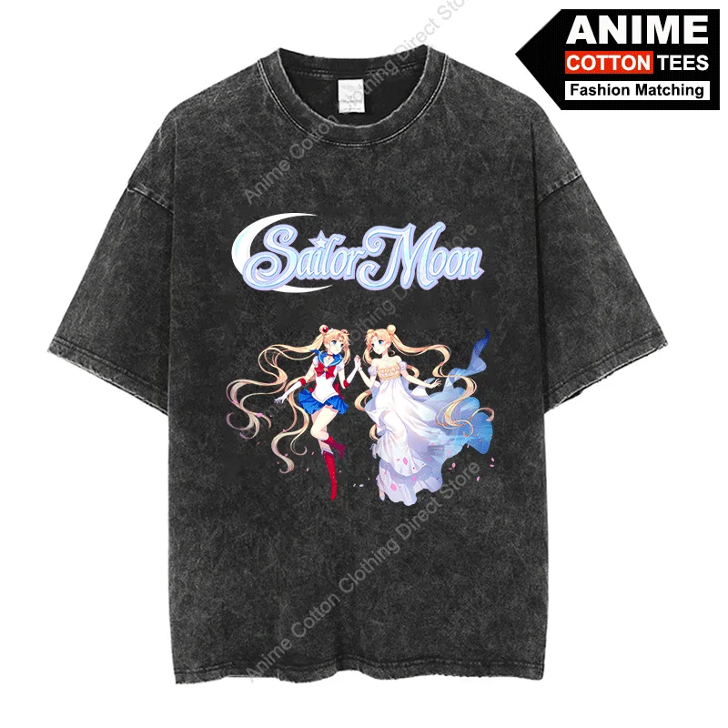 

Anime Beautiful Girl Warrior T-shirt y2k Harajuku Casual Street Women Oversized Loose Short Sleeve Tees Retro Cotton T Shirt