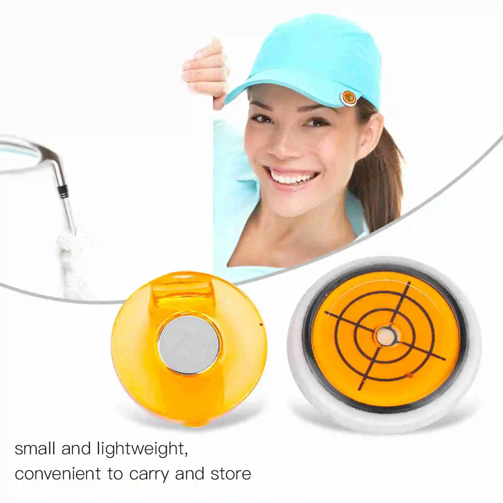 مشبك كروي على شكل كرة، مشبك قبعة بلاستيكي مع علامة كروية مغناطيسية قابلة للفصل