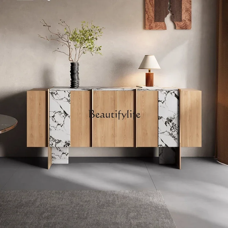 

FG26Entrance cabinet Chinese antique marble dining side cabinet Italian light luxury entrance