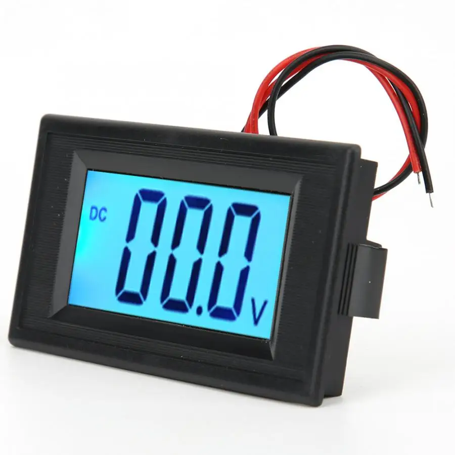 Digital Voltmeter DC 12V AC 0-500V 110V Blue Backlight LCD Display Volt Meter DC 9-12V Voltage Meter Tester Monitor Meter 4 Wire