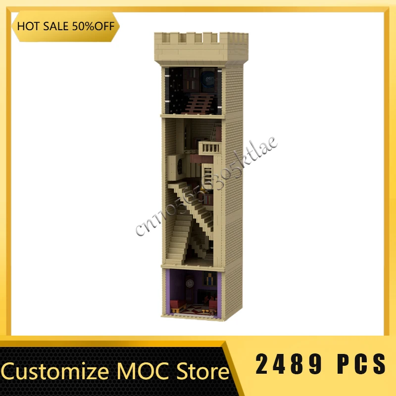 2489ピース MOC カスタマイズ 中世風 クリエイティブ建築 希望の塔 モジュール式 組み立てブロック モデル 子供向け 組み立て クリスマスギフト