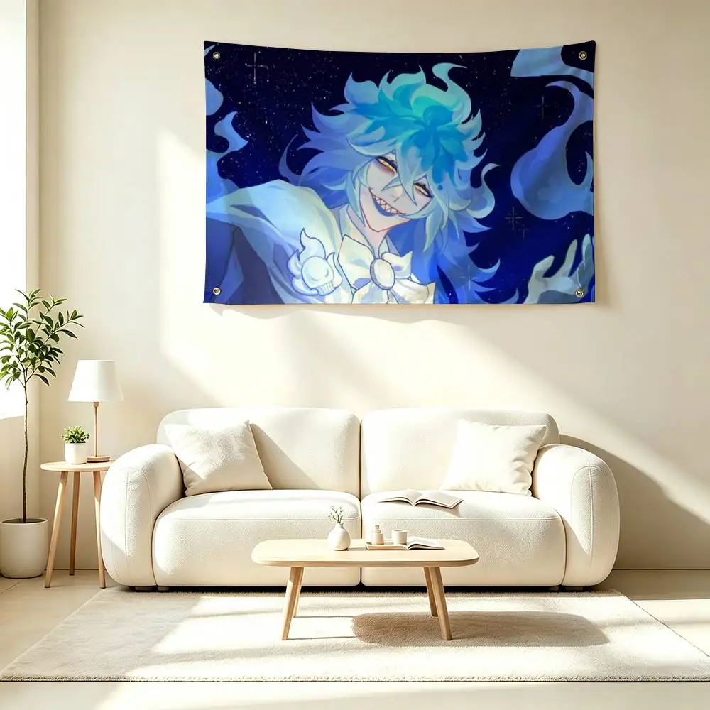 Twisted Wonderland Anime Game Character Flags for Bedrooms Home Decor Items Outdoor Decors Garage