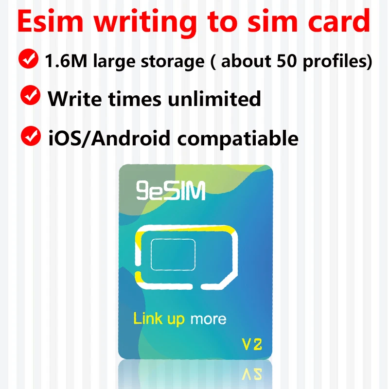 9esim V2 esim to sim adapter for iphone 16 pro max15 14removable euicc for studying abroad travel 5ber esim.me card module estk