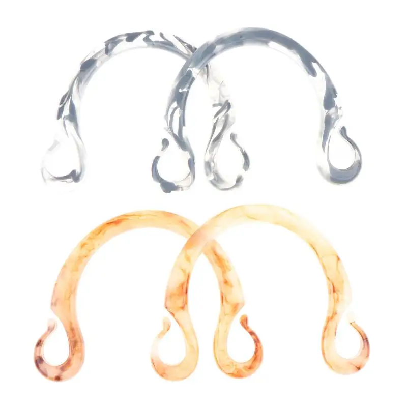 Resin Handbag Handles 2Pcs Premium Purse Making Supplies Replaceable Handle Parts for DIY Craft Projects