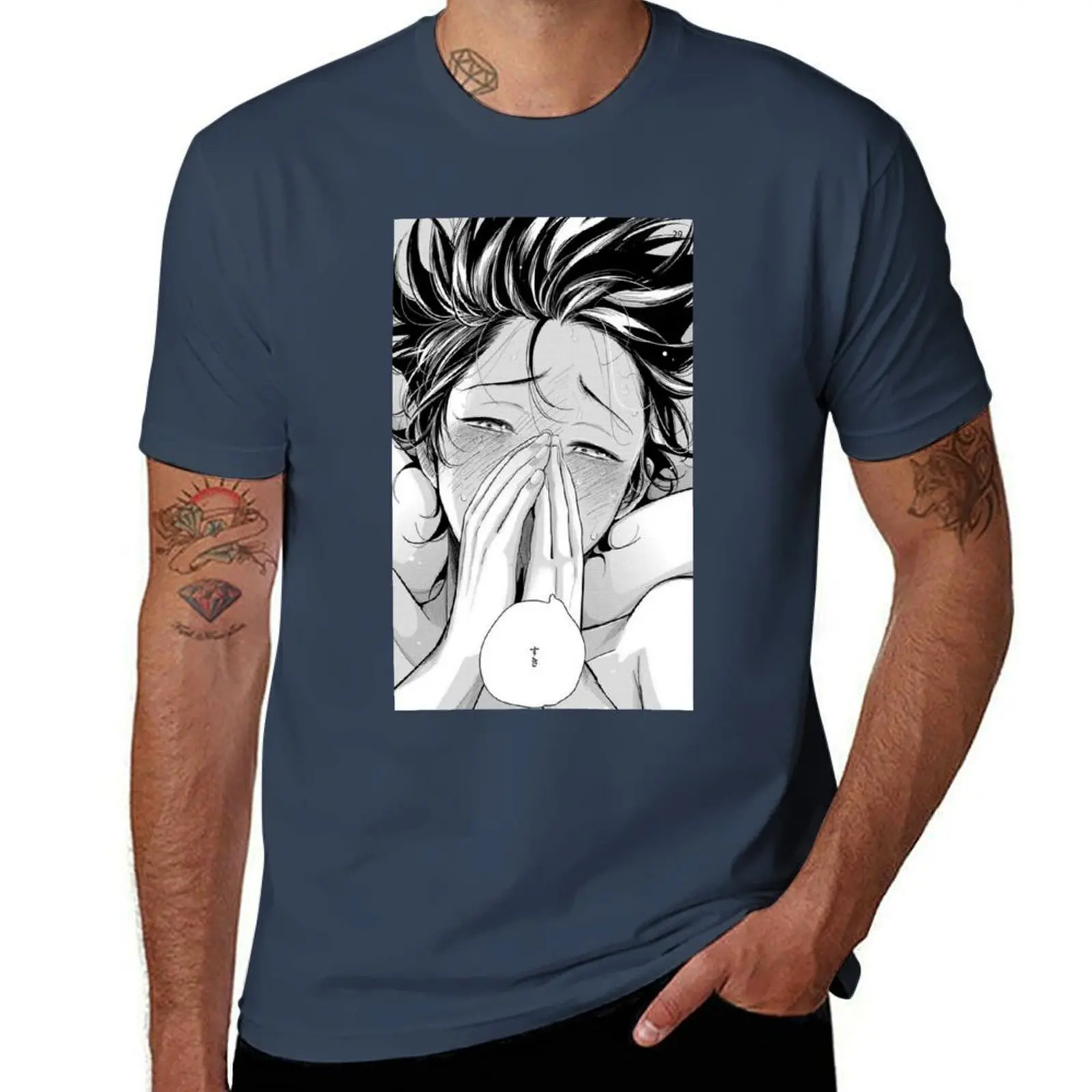 YATAMOMO YAOI BOY T-Shirt Soft Casual Short Sleeve Cotton Tee