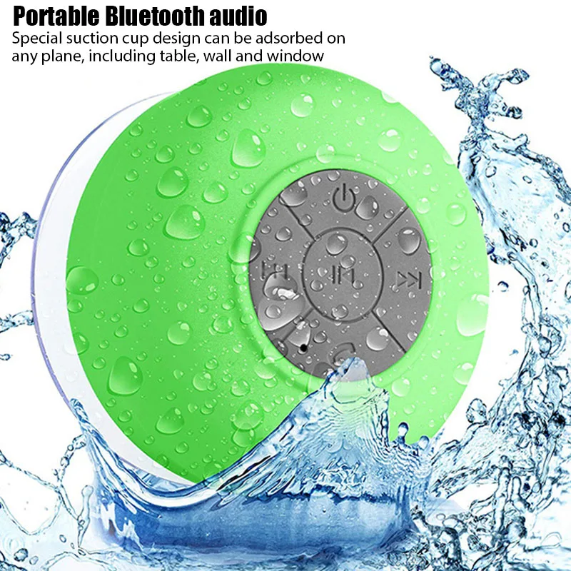 Mini Portable Bluetooth Speaker Wireless Waterproof Shower Bathroom for Phone Soundbar Hand Free Car Loudspeaker Suction Cup