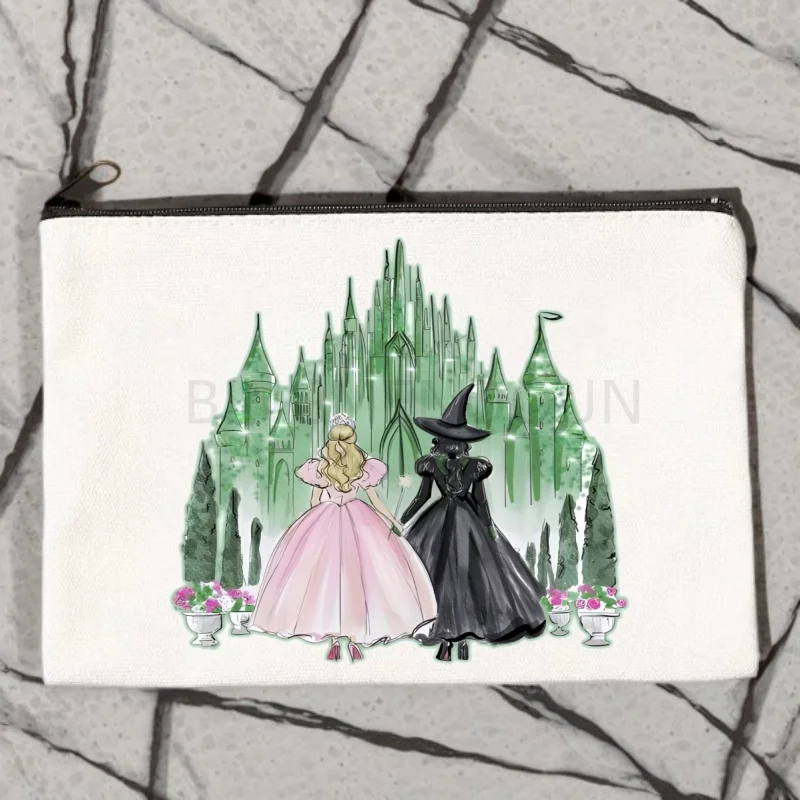 wicked Print Makeup Bag Travel Toiletry Organizer Pouch Female Canvas Zipper Cosmetic Bags Best Gift