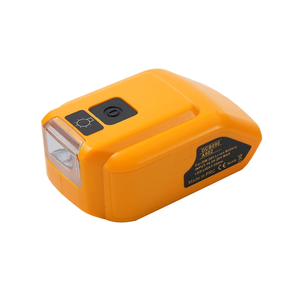 Imagem -06 - Adaptador de Bateria Dcb090 para Baterias de Lítio Dewalt 14.4v a 20v Max xr Carregador Usb Tipo-c Power Source Acessórios para Ferramentas Elétricas