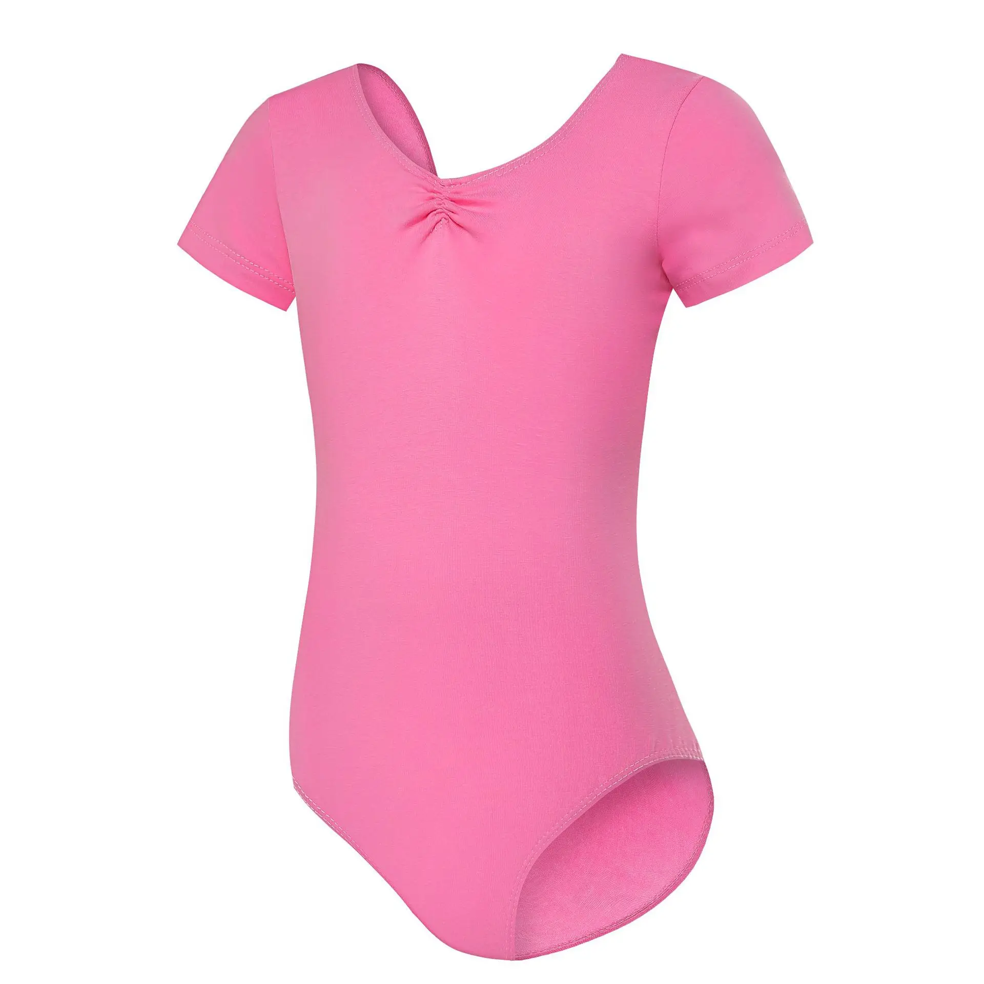 Classic Summer Ballet Dance Leotard Cotton Toddler Girls Kids Short Sleeve Gymnastics Dancing Costumes Bodysuit for Dancewear