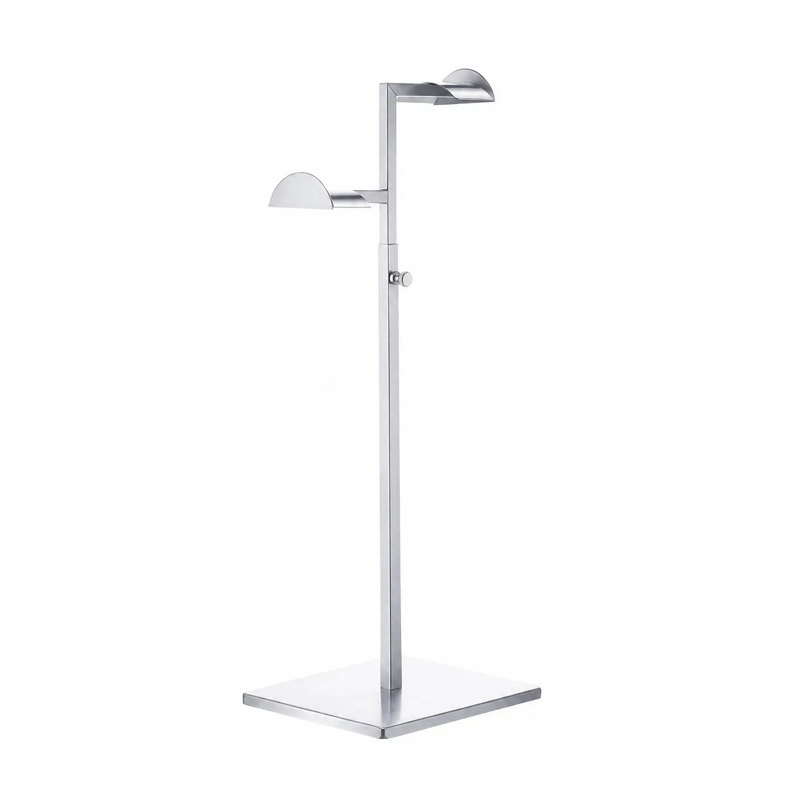 Adjustable Height Bag Display Rack Stainless Steel Curved Arm Purse Holder for Boutique Showcase Accessory Display