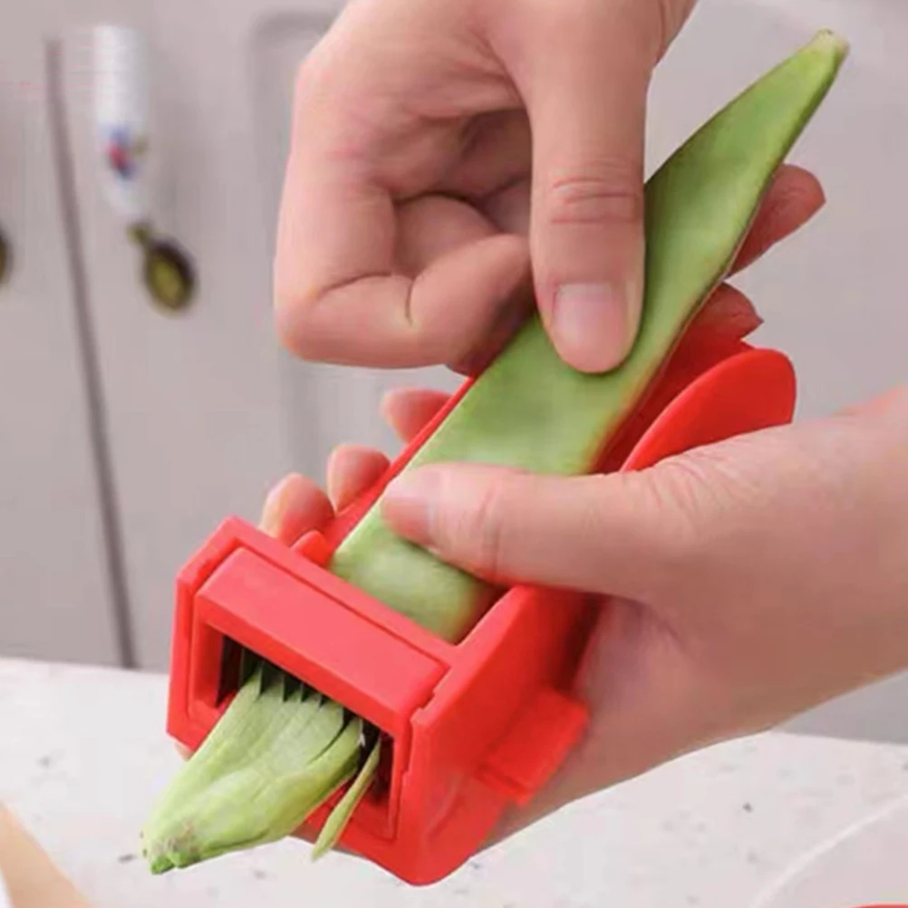 

2Pcs Vegetable Shredder Premium Manual Slicer Safe Finger Guard Lightweight Portable Kitchen Gadget for Cucumber Green Bean