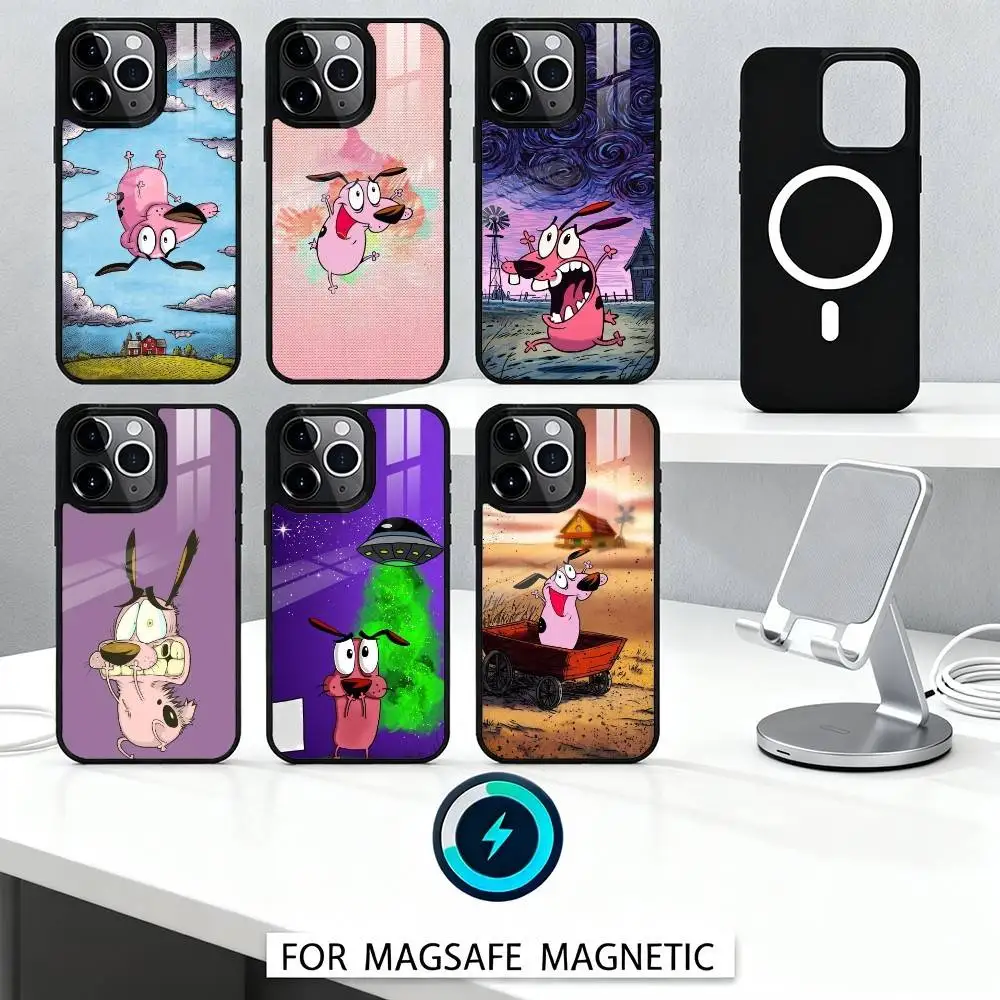 

Courage The C-CowardlyS Dog Phone Case For iPhone 17,16,15,14,13,12,Pro,Max For Magsafe Magnetic Wireless Charging