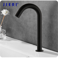 JIENI Matte Black Basin Faucet Automatic Touch Sensor Faucet 3 Choices Bathroom Sink Free Touch Faucet Water Brass Mixer Tap
