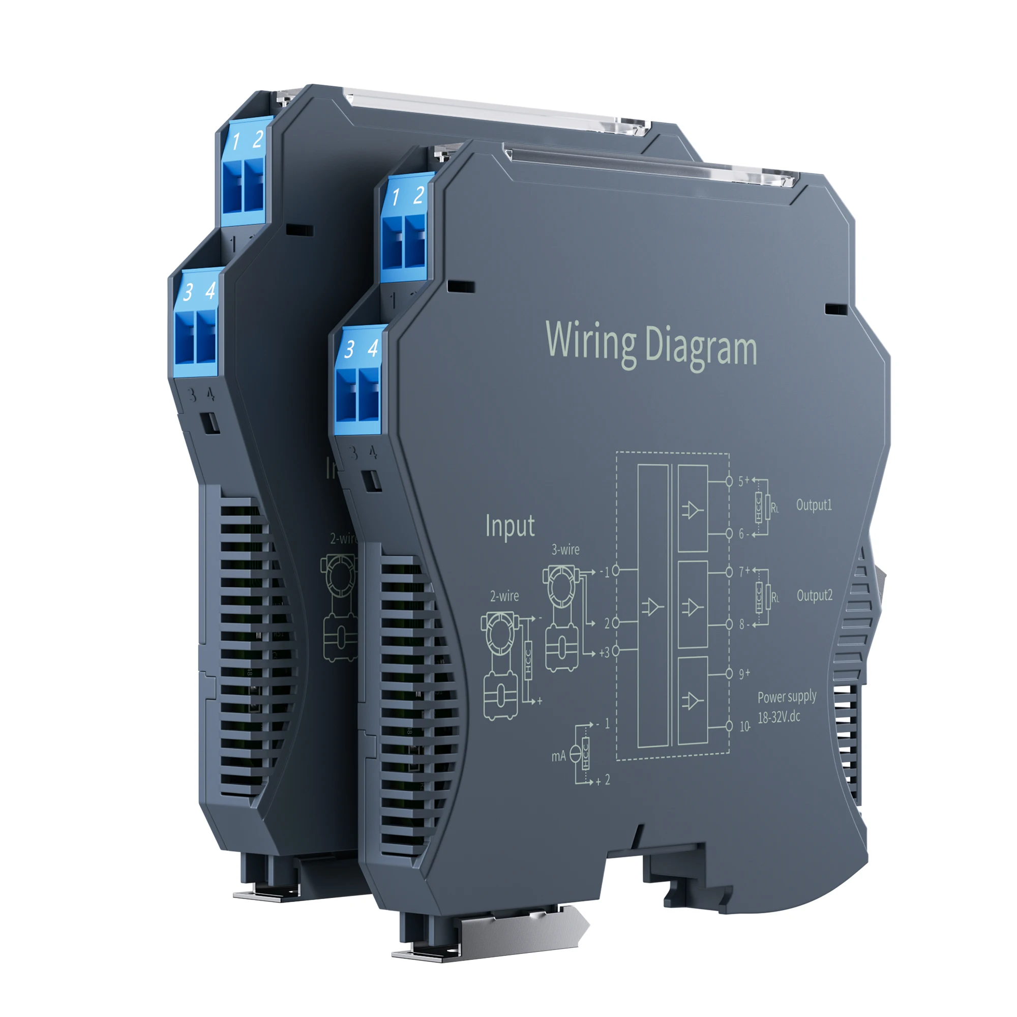 

Signal Isolator Multi-Channel 4-20mA to 0-10V Signal Converter 2 In 2 Out DIN Rail Signal Isolation Distributor Industrial Use