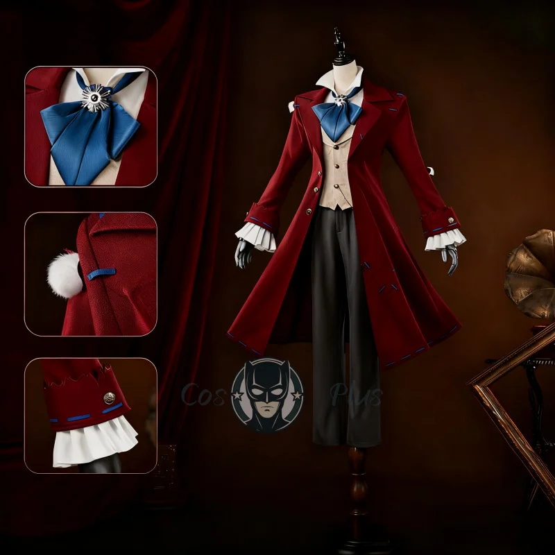 الملحن تأثيري حلي الهوية الخامس المحنط بدلة حمراء وسيم موحدة هالوين عيد الميلاد كرنفال حفلة البدلة ملابس تنكرية