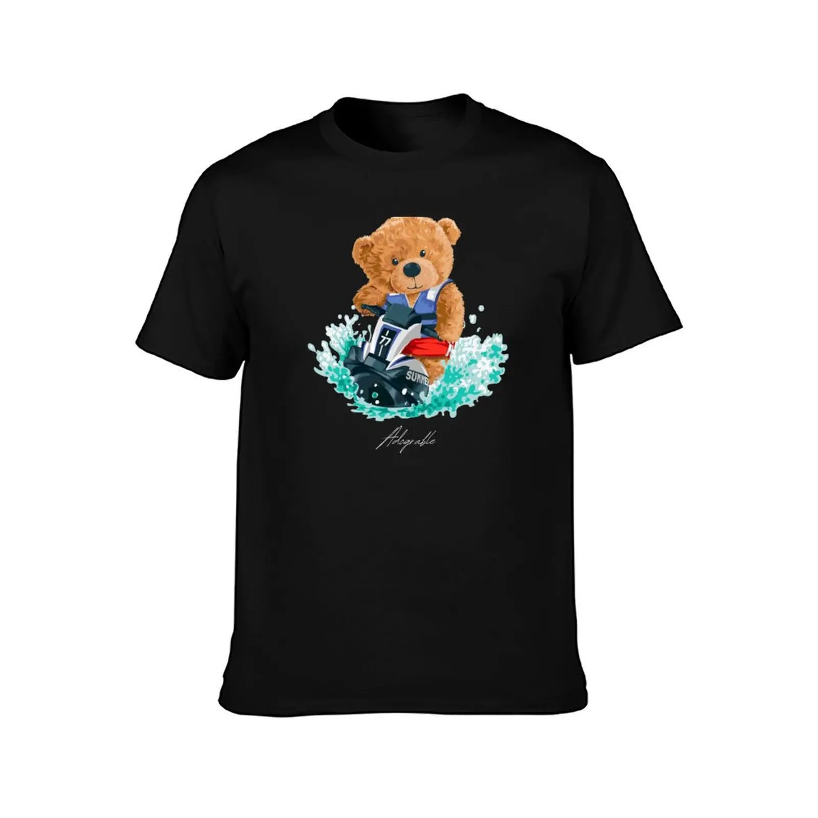 Cute Bear jetskiiing - Adograble Jetski T-Shirt Trendy Pattern for Men T-Shirt