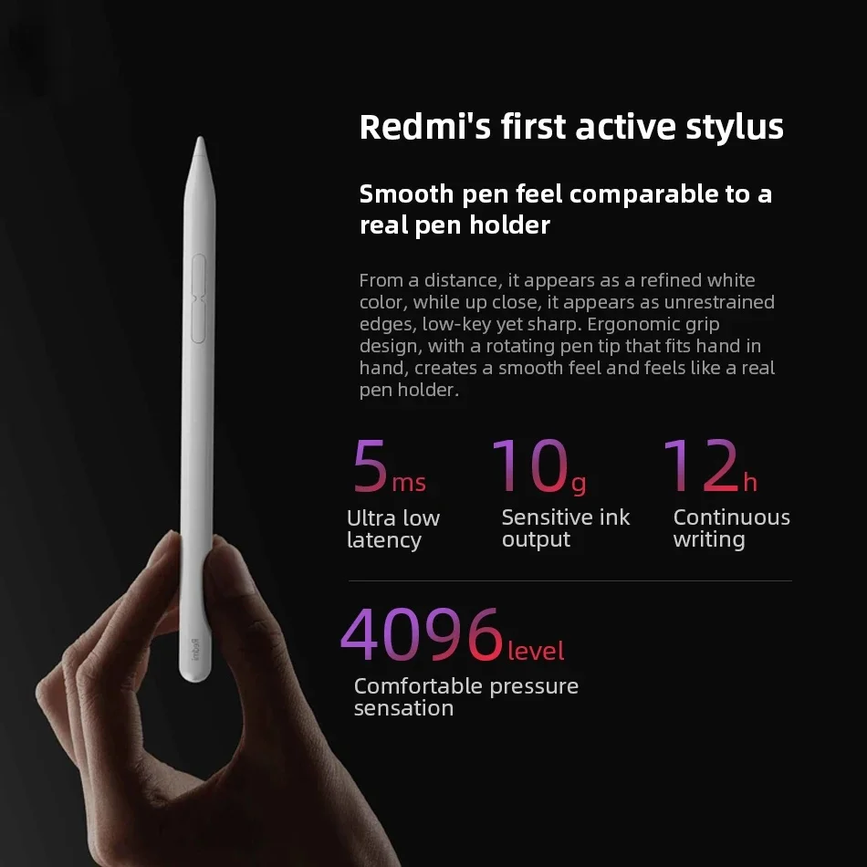 Pena Stylus Xiaomi Redmi untuk Redmi Pad Pro Redmi Pad 2 Tablet 4096 Level Sense 5Ms Latensi Rendah 240Hz Pensil Pintar Menulis Gambar