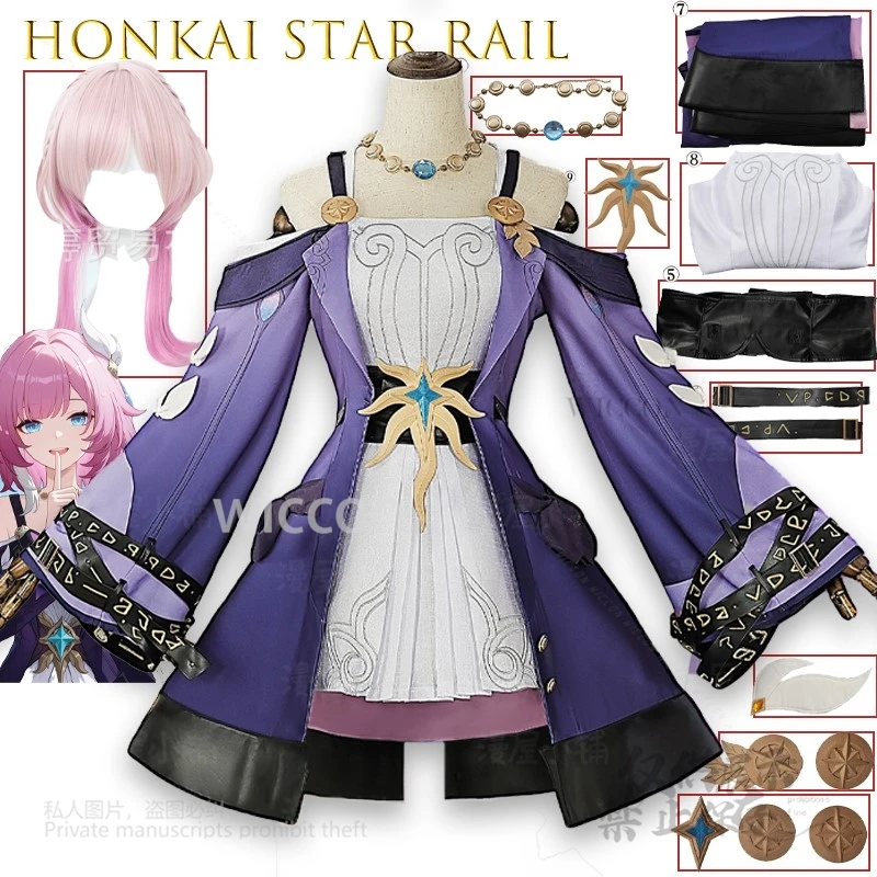 

Honkai Star Rail Seele Vollerei Elysia Cosplay Costume Cosplay Game Accurate Outfit Full Set Accessories Women Anime Convention