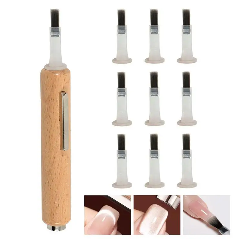 Caneta magnética forte 3 em 1, com pincel de esmalte para unhas, gel de olho de gato, cabeça dupla, bastão magnético, ferramenta para arte em unhas, salão de manicure