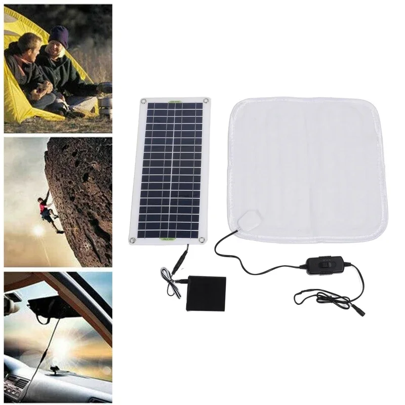 Mono-polycrystallin Silicon Solar Electric Blanket 12V/50W Pet Heating Pad Heater With Energy Storage Box Electric Blanket Solar