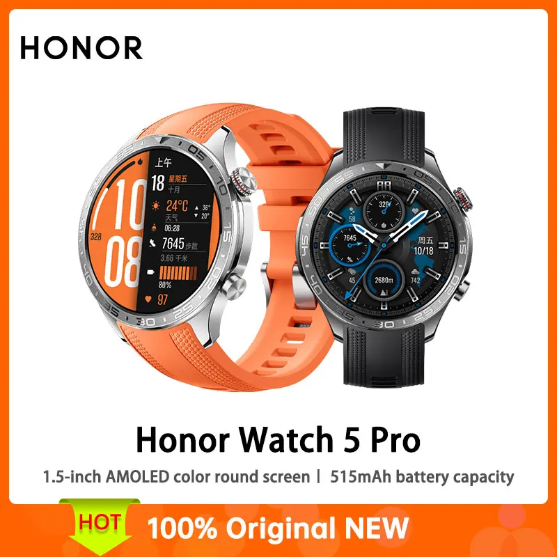 

Honor Watch 5 Pro Bluetooth Edition: Heart health protection; contactless blood pressure monitoring
