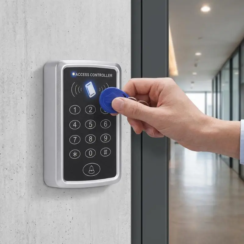 125KHz RFID Access Control Keypad, EM Card Reader Door Lock ,Touch Keyboard Entry System for Home&Office Door Access Control