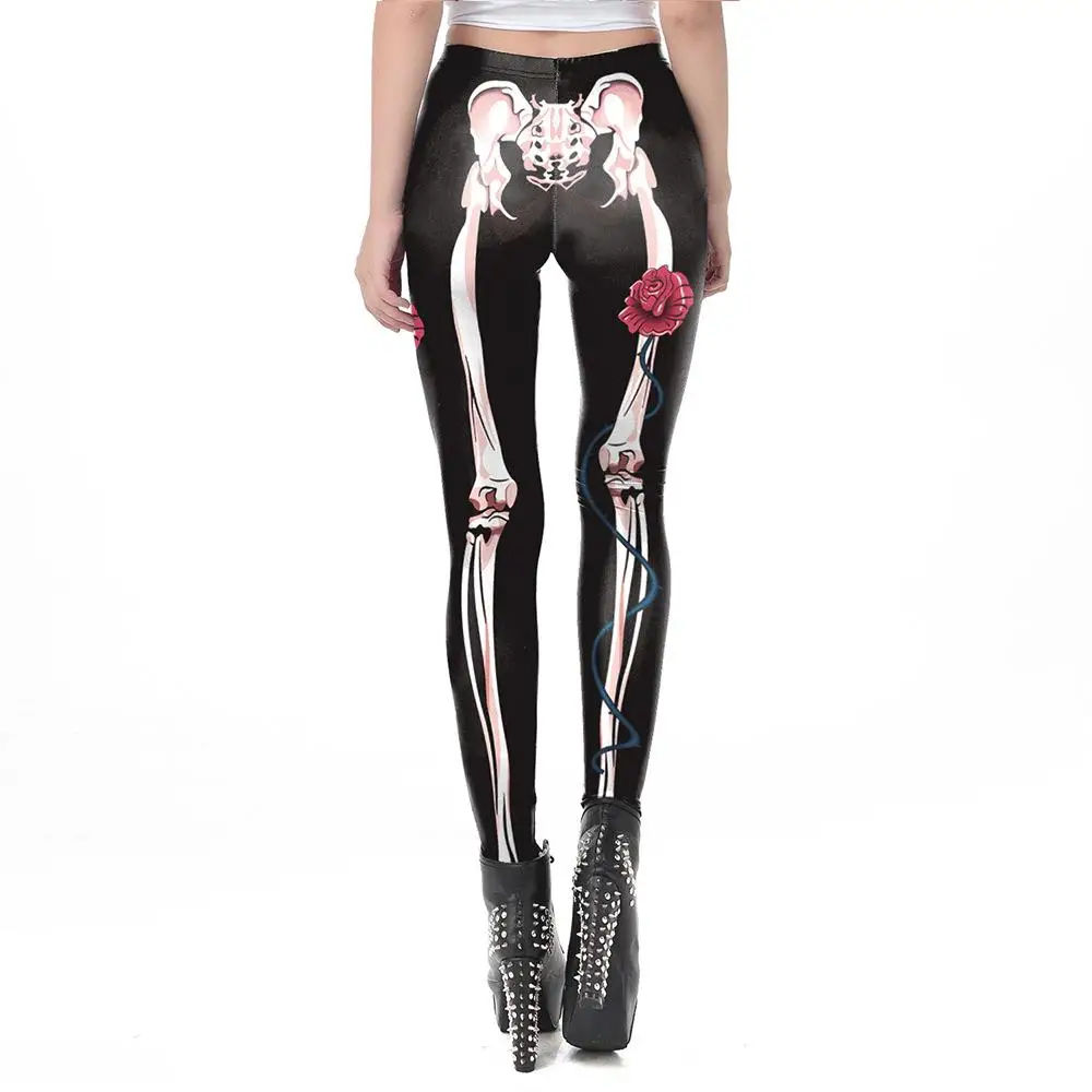 Loween الجمجمة طباعة سليم صالح طماق المرأة زي السراويل Faionable العرقية المرحلة ارتداء الصيف لا العلامة التجارية مسجلة
