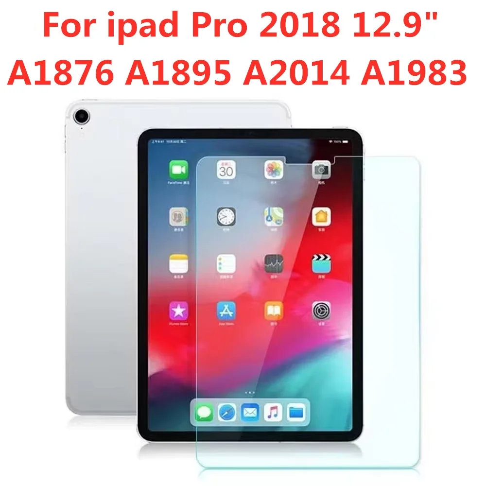 1PCS 9H Tempered Glass Tablet Screen Protector For iPad Pro 2018 12.9 Inch A1876 A1895 A2014 A1983 Anti Scrat HD Protective Film