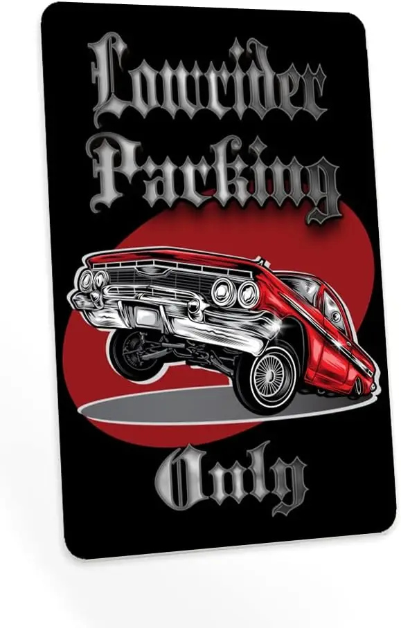 1p,Lowrider Parking Only, Hot Rod Décor, Parking Sign, Signs for Garage, Man Cave Signs, Vintage Sign, Metal Sign  208122001017
