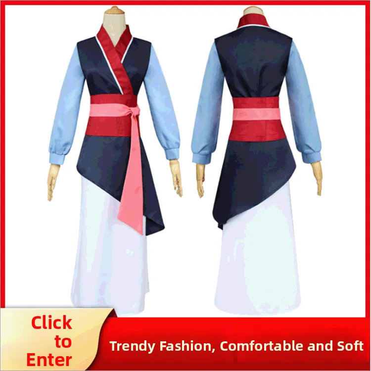 

Детский костюм Мулан на Хэллоуин, хлопковая одежда для косплея, традиционная китайская опера, одежда для выступлений на сцене, этническая одежда, женская одежда