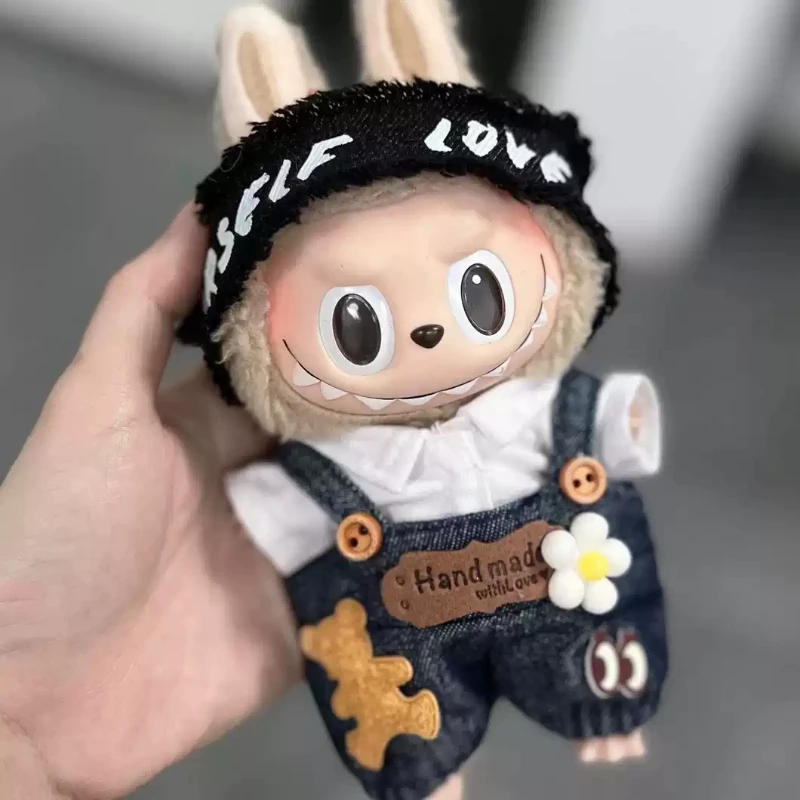 

17cm Labubu Idol Dolls Clothes Beautiful Flower Cute Sets Accessories Korea Kpop Exo Clothing Hoodie Plush Doll'S Clothes