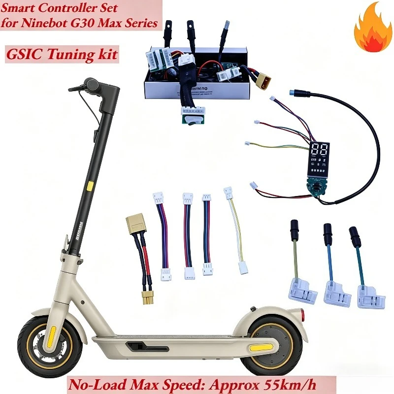 

Upgraded 1200W Controller Kit for Ninebot G30 MAX,24-63V,Bluetooth APP,Dashboard+Full Cables,3-Speed Adj/Unlock,Self-Learning